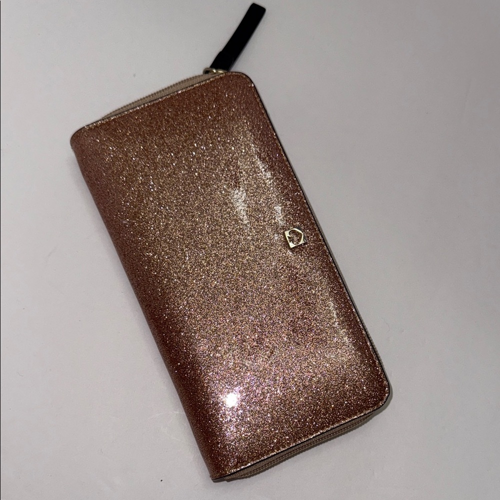 Kate Spade Black and Gold  Pink  Zip Wallet